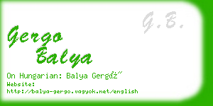 gergo balya business card